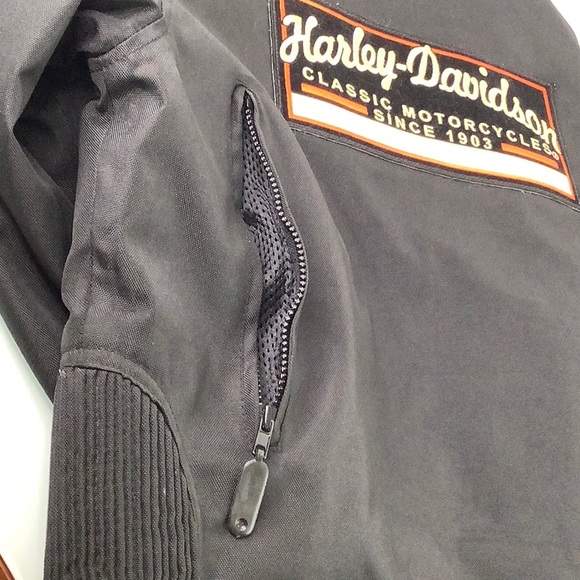 Nexgen Harley Davidson embroidered patches Motorcycle Zip out liner jacket SZ M - Picture 14 of 16
